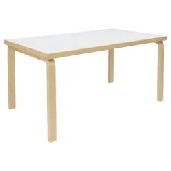 Artek Aalto table 82A, birch - white laminate