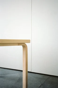 Artek Aalto table 82A, birch - white laminate