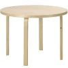 Artek Aalto table 90A, wild birch