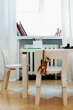 Artek Aalto table 81B, birch - white laminate