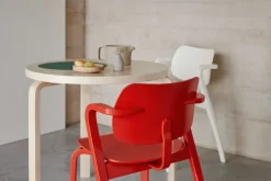 Artek Aalto table 90B, birch - white laminate