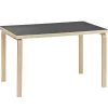Artek Aalto table 81B, birch - black linoleum