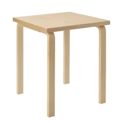 Artek Aalto table 80C, 60 x 60 cm, birch