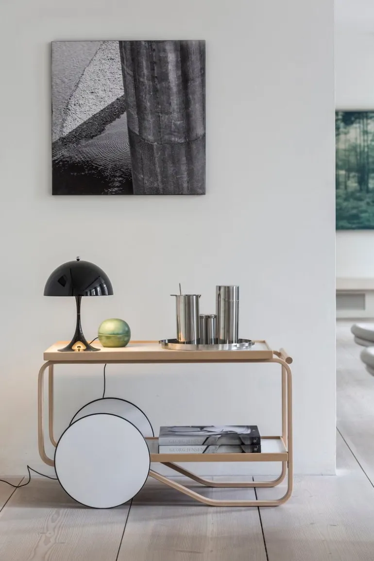 Artek Aalto tea trolley 901, white - birch