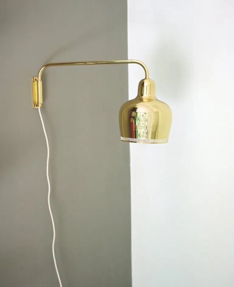 Artek Aalto wall lamp A330S "Golden Bell", brass
