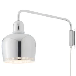 Artek Aalto wall lamp A330S "Golden Bell", chrome