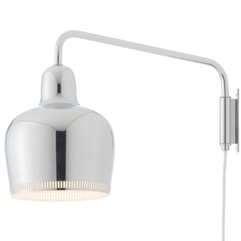 Artek Aalto wall lamp A330S "Golden Bell", chrome