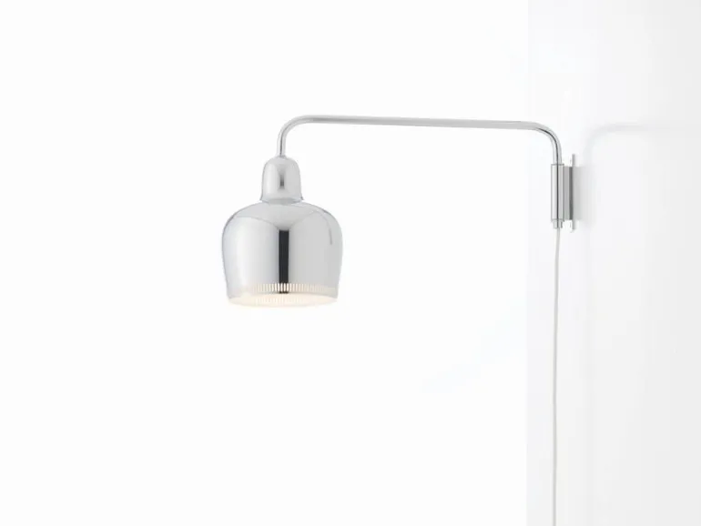 Artek Aalto wall lamp A330S "Golden Bell", chrome