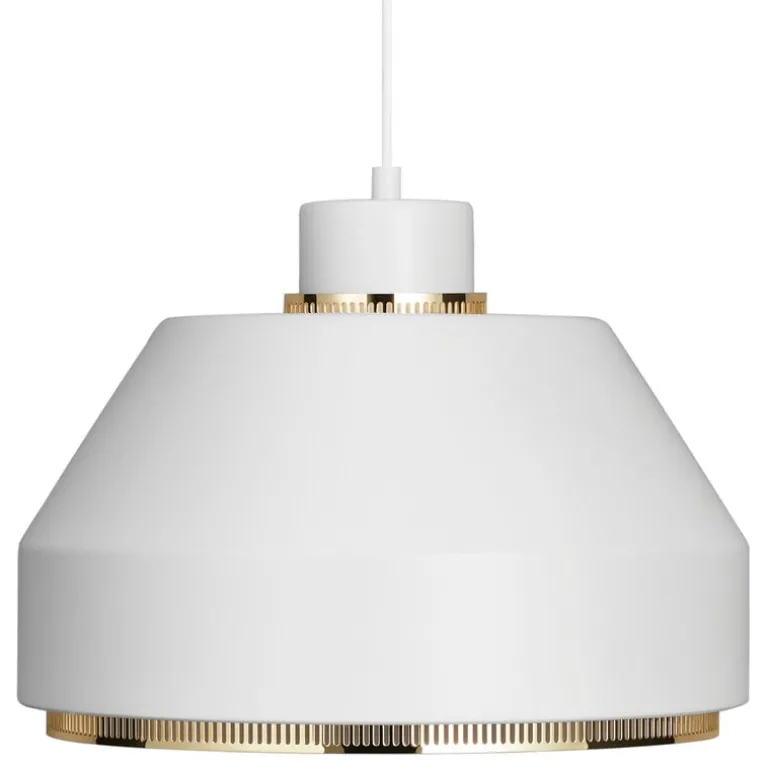 Artek AMA 500 pendant, white - brass