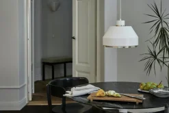 Artek AMA 500 pendant, white - brass