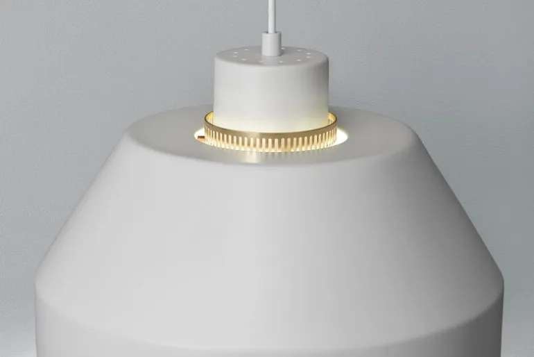 Artek AMA 500 pendant, white - brass