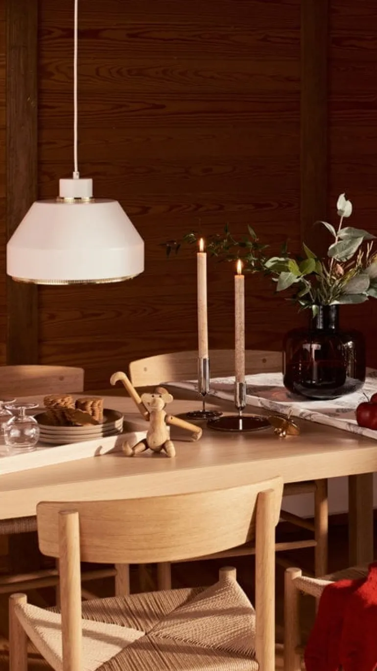 Artek AMA 500 pendant, white - brass