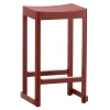 Artek Atelier bar stool, 65 cm, dark red