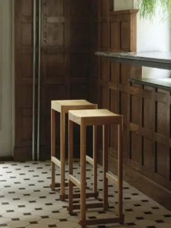 Artek Atelier bar stool, 75 cm, lacquered oak