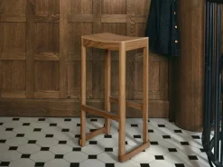 Artek Atelier bar stool, 75 cm, dark red