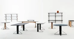 Artek Kaari table REB 001, black lino - black oak