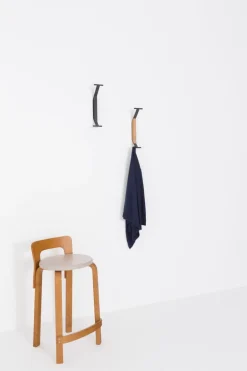 Artek Kaari wall hook REB 014, black stained oak
