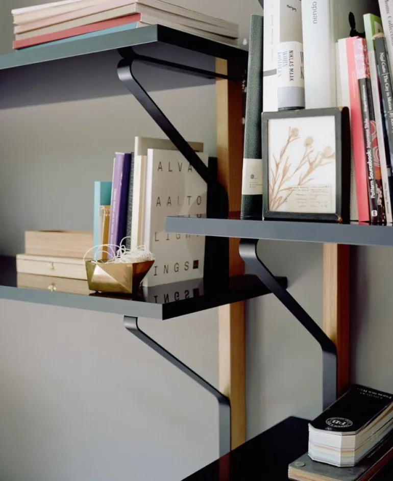 Artek Kaari wall shelf REB 009, black - oak