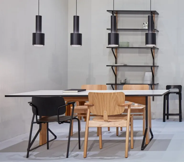 Artek Kaari wall shelf REB 009, black - oak