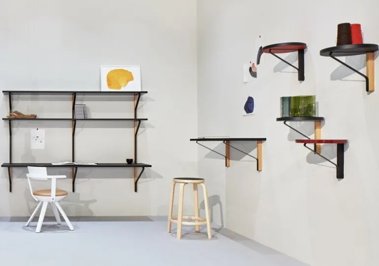 Artek Kaari wall shelf REB 007, black - oak