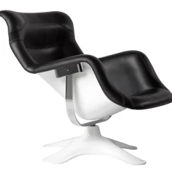 Artek Karuselli lounge chair, black - white