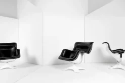 Artek Karuselli lounge chair, black - white