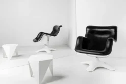 Artek Karuselli lounge chair, black - white