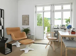 Artek Karuselli lounge chair, nougat - white