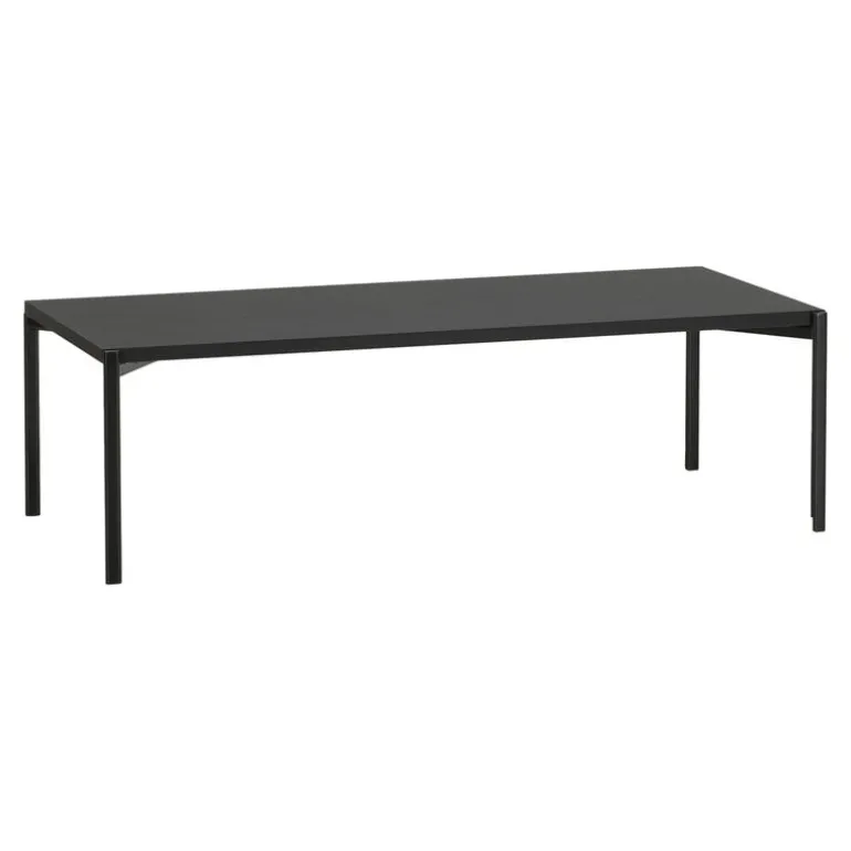 Artek Kiki low table, 140 x 60 cm, black - black linoleum