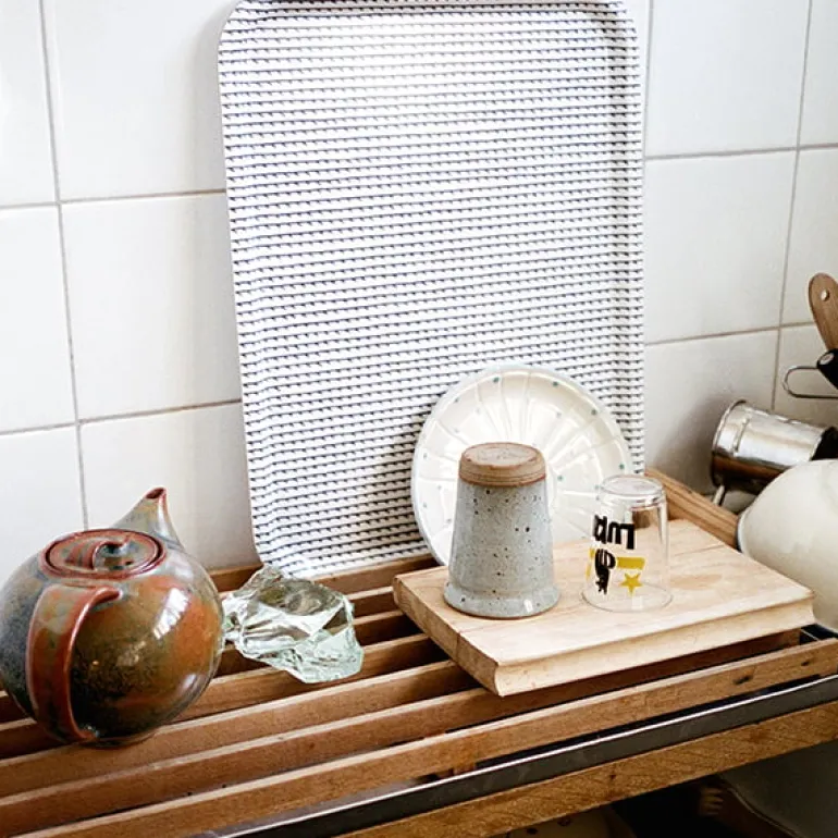 Artek Rivi tray, 27 x 20 cm, white - blue