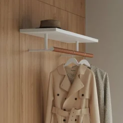 Asplund Belle coat rack, 120 cm, white