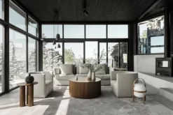 Asplund Grand Palais coffee table, 92 cm, teak stained ash