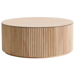 Asplund Grand Palais coffee table, 92 cm, white stained oak