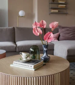 Asplund Grand Palais coffee table, 92 cm, white stained oak