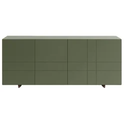 Asplund Kilt storage unit, 137cm, green khaki - smoked oak