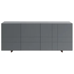 Asplund Kilt storage unit, 137cm, storm grey - smoked oak