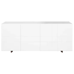 Asplund Kilt storage unit, 137cm, white - smoked oak