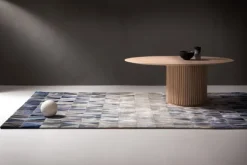 Asplund Palais Ovale coffee table, 110 x 75 cm, white stained oak