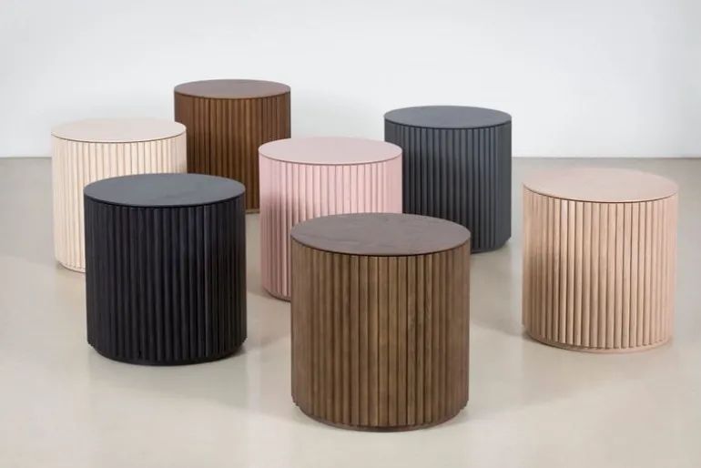 Asplund Petit Palais side table, 42 cm, dusty pink