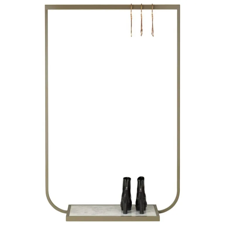 Asplund Tati coat rack, small, nougat - Carrara marble
