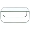 Asplund Tati coffee table, 90 cm, high, green khaki - clear glass