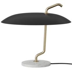 Astep Model 537 table lamp, brass - black - white marble