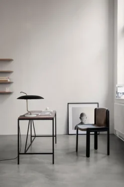 Astep Model 537 table lamp, brass - black - white marble