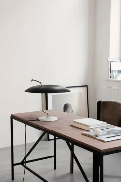 Astep Model 537 table lamp, brass - black - white marble