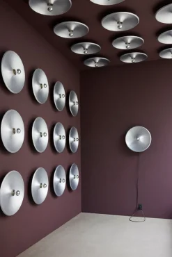 Astep Model 262 wall/ceiling lamp, satinated aluminium