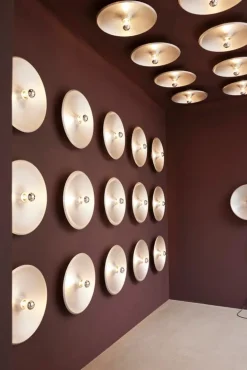 Astep Model 262 wall/ceiling lamp, satinated aluminium