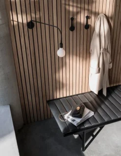 Audo Copenhagen Afteroom coat rack, small, black - brass