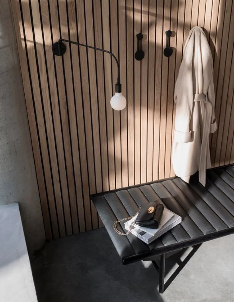 Audo Copenhagen Afteroom coat rack, small, black - brass