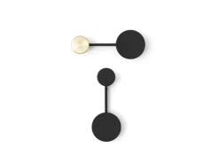 Audo Copenhagen Afteroom coat rack, small, black - brass
