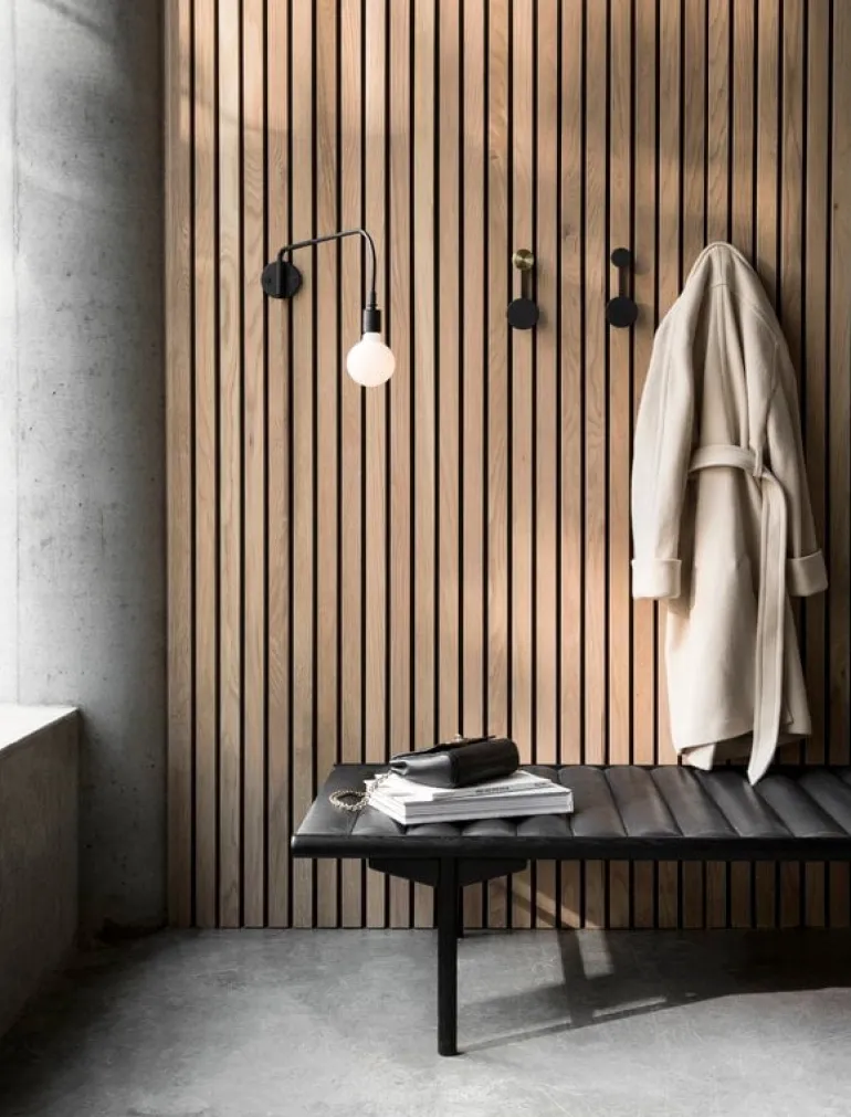 Audo Copenhagen Afteroom coat rack, small, black - brass